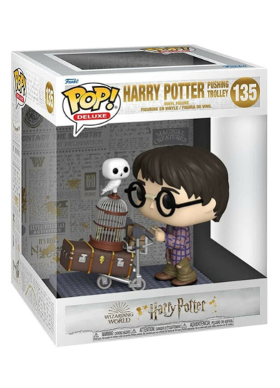 #135 Harry Potter (Pushing Trolley) (Deluxe) Funko Pop! Vinyl in box