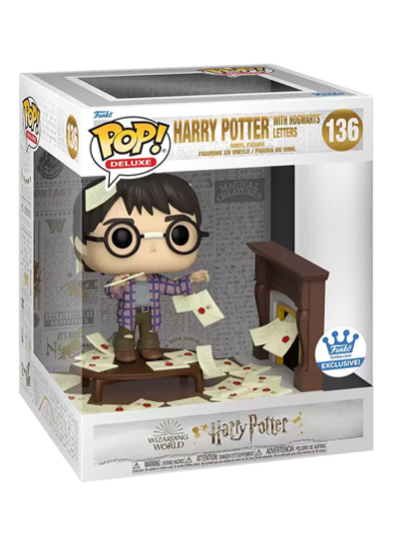 #136 Harry Potter (With Hogwarts Letters) (Deluxe) | Harry Potter Funko Pop! Vinyl in box