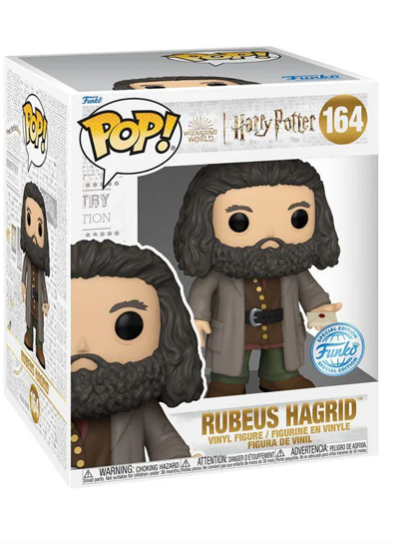 #164 Rubeus Hagrid (With Hogwarts Letter) (6″ Super Sized Pop) Funko Pop! Vinyl in box