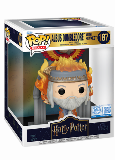#187 Albus Dumbledore (With Fawkes) (Deluxe) Funko Pop! Vinyl in box
