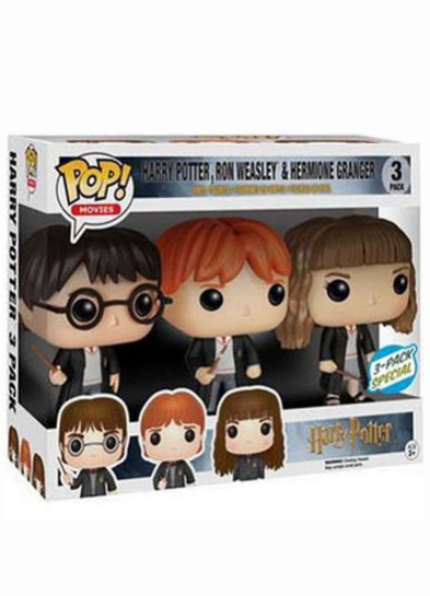 Harry Potter, Ron Weasley & Hermione Granger Multipack Funko Pop! Vinyl in box