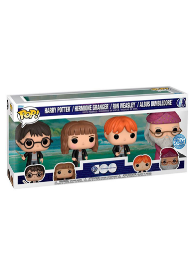 Harry Potter, Hermione Granger, Ron Weasley & Albus Dumbledore Multipack Funko Pop! Vinyl in box