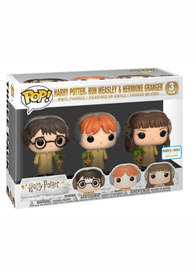 Harry Potter, Ron Weasley & Hermione Granger (Herbology) Multipack Funko Pop! Vinyl in box